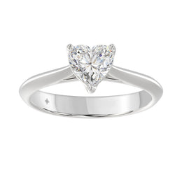 LADIES SOLITAIRE RING 1.5CT HEART DIAMOND 14K GOLD