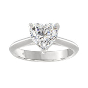 LADIES SOLITAIRE RING 3CT HEART DIAMOND 14K GOLD