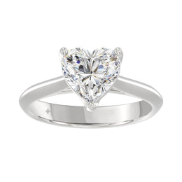 LADIES SOLITAIRE RING 3CT HEART DIAMOND 14K GOLD