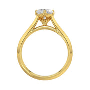 LADIES SOLITAIRE RING 1.5CT HEART DIAMOND 14K GOLD