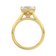 LADIES SOLITAIRE RING 3CT HEART DIAMOND 14K GOLD