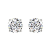 LADIES STUD EARRINGS 1CT ROUND DIAMOND 14K GOLD