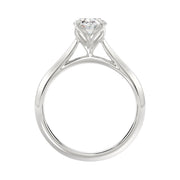 LADIES SOLITAIRE RING 1.5CT OVAL DIAMOND 14K GOLD