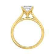 LADIES SOLITAIRE RING 1.5CT PRINCESS DIAMOND 14K GOLD