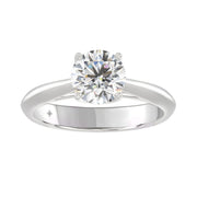 LADIES SOLITAIRE RING 1.5CT ROUND DIAMOND 14K GOLD