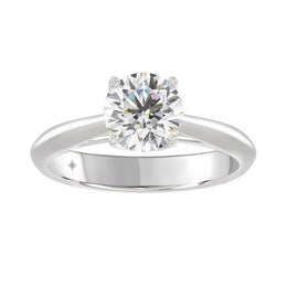 LADIES SOLITAIRE RING 1.5CT ROUND DIAMOND 14K GOLD