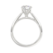 LADIES SOLITAIRE RING 1.5CT ROUND DIAMOND 14K GOLD