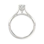 LADIES SOLITAIRE RING 1CT OVAL DIAMOND 14K GOLD