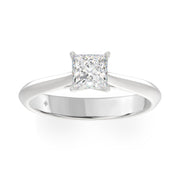 LADIES SOLITAIRE RING 1CT PRINCESS DIAMOND 14K GOLD