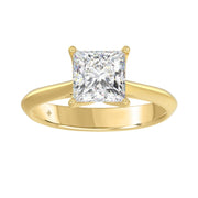 LADIES SOLITAIRE RING 2CT PRINCESS DIAMOND 14K GOLD