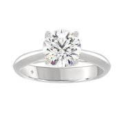 LADIES SOLITAIRE RING 2CT ROUND DIAMOND 14K GOLD