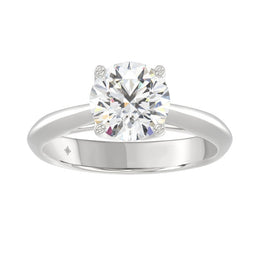 LADIES SOLITAIRE RING 2CT ROUND DIAMOND 14K GOLD