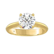 LADIES SOLITAIRE RING 2CT ROUND DIAMOND 14K GOLD