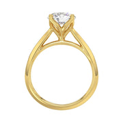 LADIES SOLITAIRE RING 2CT ROUND DIAMOND 14K GOLD