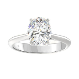 LADIES SOLITAIRE RING 2.5CT OVAL DIAMOND 14K GOLD