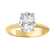 LADIES SOLITAIRE RING 2.5CT OVAL DIAMOND 14K GOLD