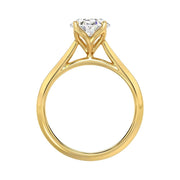 LADIES SOLITAIRE RING 2.5CT OVAL DIAMOND 14K GOLD