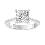 LADIES SOLITAIRE RING 2.5CT PRINCESS DIAMOND 14K GOLD