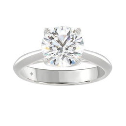 LADIES SOLITAIRE RING 2.5CT ROUND DIAMOND 14K GOLD