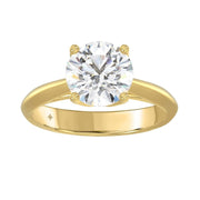 LADIES SOLITAIRE RING 2.5CT ROUND DIAMOND 14K GOLD