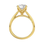 LADIES SOLITAIRE RING 2.5CT ROUND DIAMOND 14K GOLD