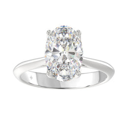 LADIES SOLITAIRE RING 3CT OVAL DIAMOND 14K GOLD