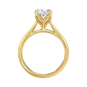 LADIES SOLITAIRE RING 3CT OVAL DIAMOND 14K GOLD