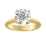 LADIES SOLITAIRE RING 3CT ROUND DIAMOND 14K GOLD