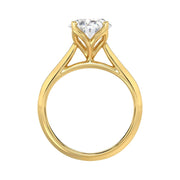 LADIES SOLITAIRE RING 4CT OVAL DIAMOND 14K GOLD