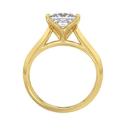 LADIES SOLITAIRE RING 4CT PRINCESS DIAMOND 14K GOLD