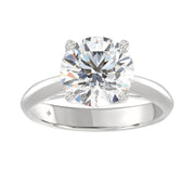 LADIES SOLITAIRE RING 4CT ROUND DIAMOND 14K GOLD