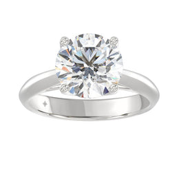LADIES SOLITAIRE RING 4CT ROUND DIAMOND 14K GOLD