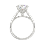 LADIES SOLITAIRE RING 4CT ROUND DIAMOND 14K GOLD